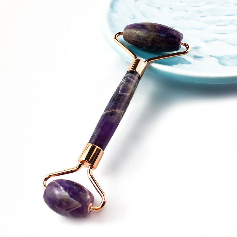 

Hot Selling High Quality Jade Stone Facial Anti Aging Natural Amethyst Jade Roller for Face