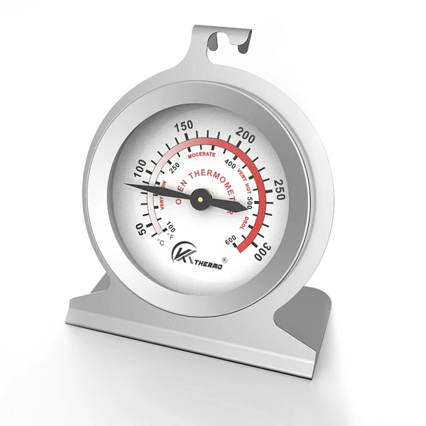 

Stainless Steel Dial Oven Thermometer Cooking Grill Food Thermometer Stand Up Hang thermometer