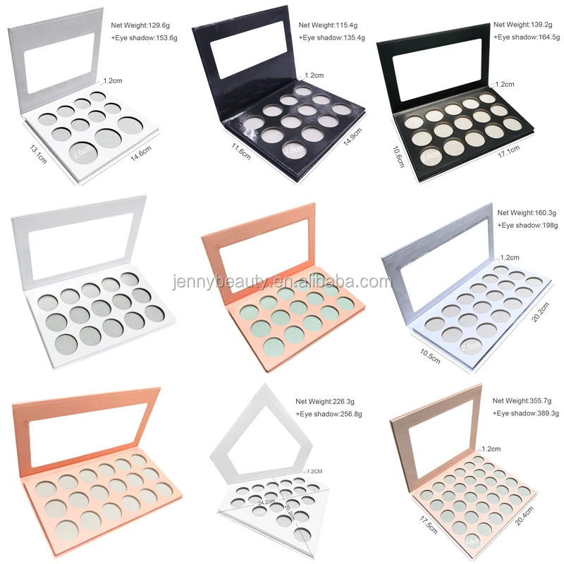 

Custom high pigment private label cosmetics makeup eyeshadow palette vendor cheap eyeshadow palette