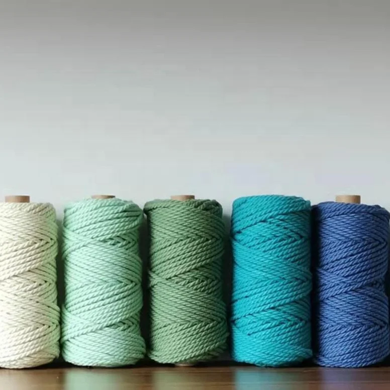

wholesale macrame cord crochet pure cotton rope for women bag, 21 colors;can be customized