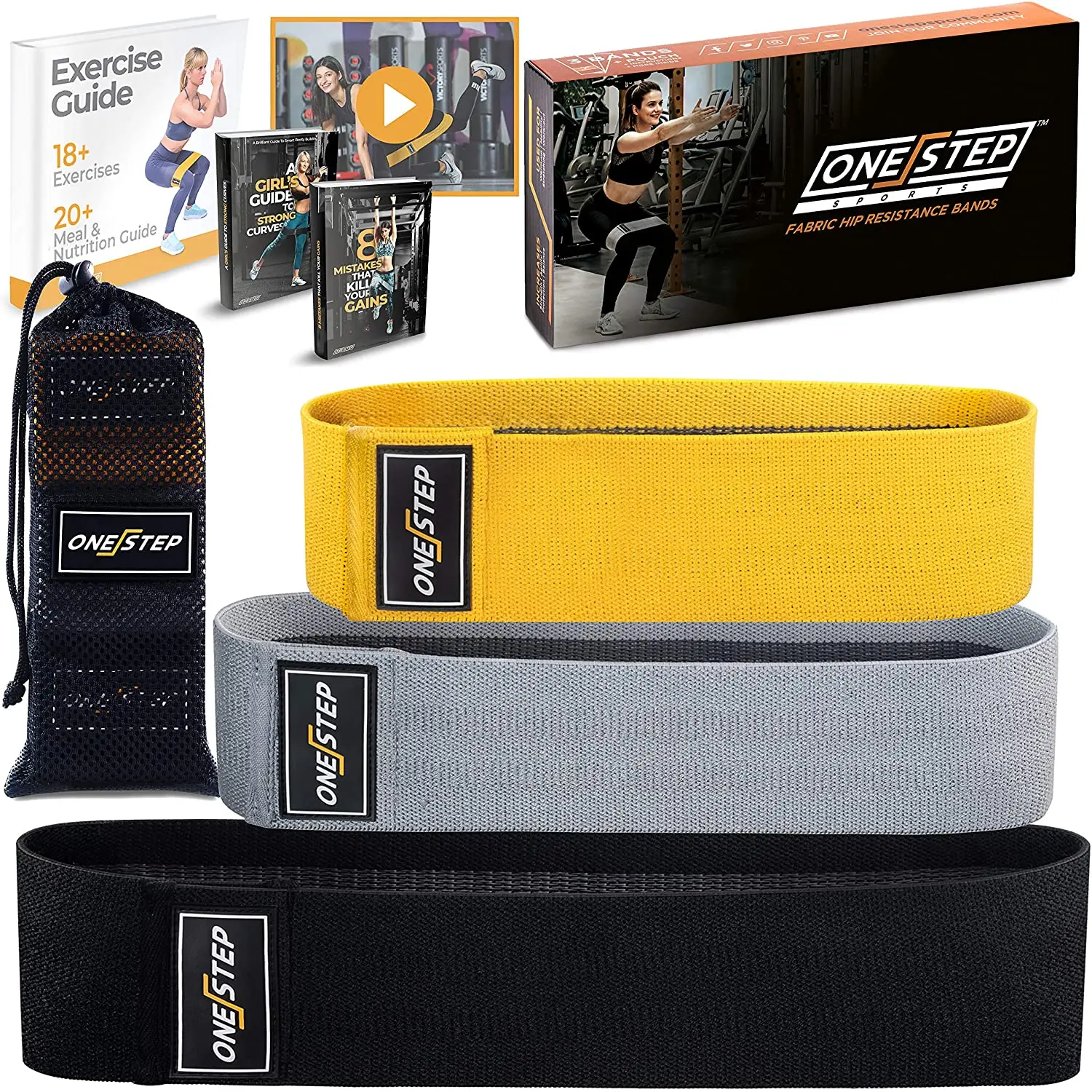 

Customized Private Cotton Fitness Workout Stretch Non Slip Booty Band for Deep Squat Glute Training