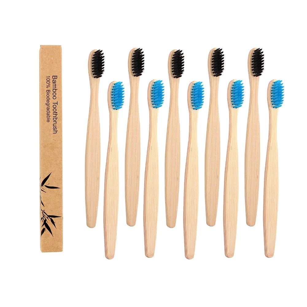 

Wholesale Cheap Price Stock Custom Logo Charcoal Bamboo Toothbrush for Hotel Sale, Customized color