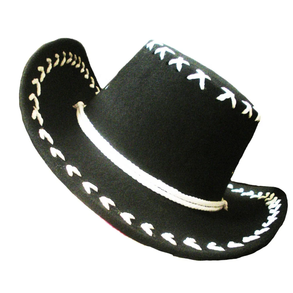 

perfect black wool western Jinnah Cap for wholesale man