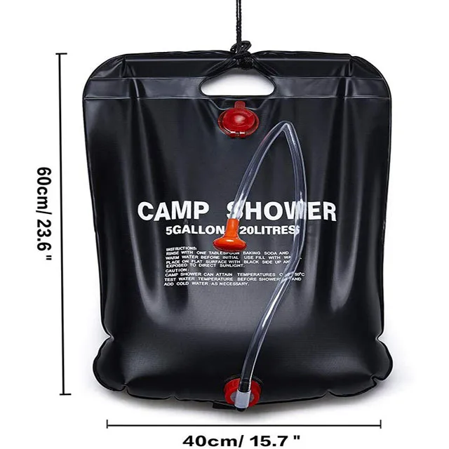 Solar Portable Water Camping Shower Bags 5 Gallons/20l Solar Heating
