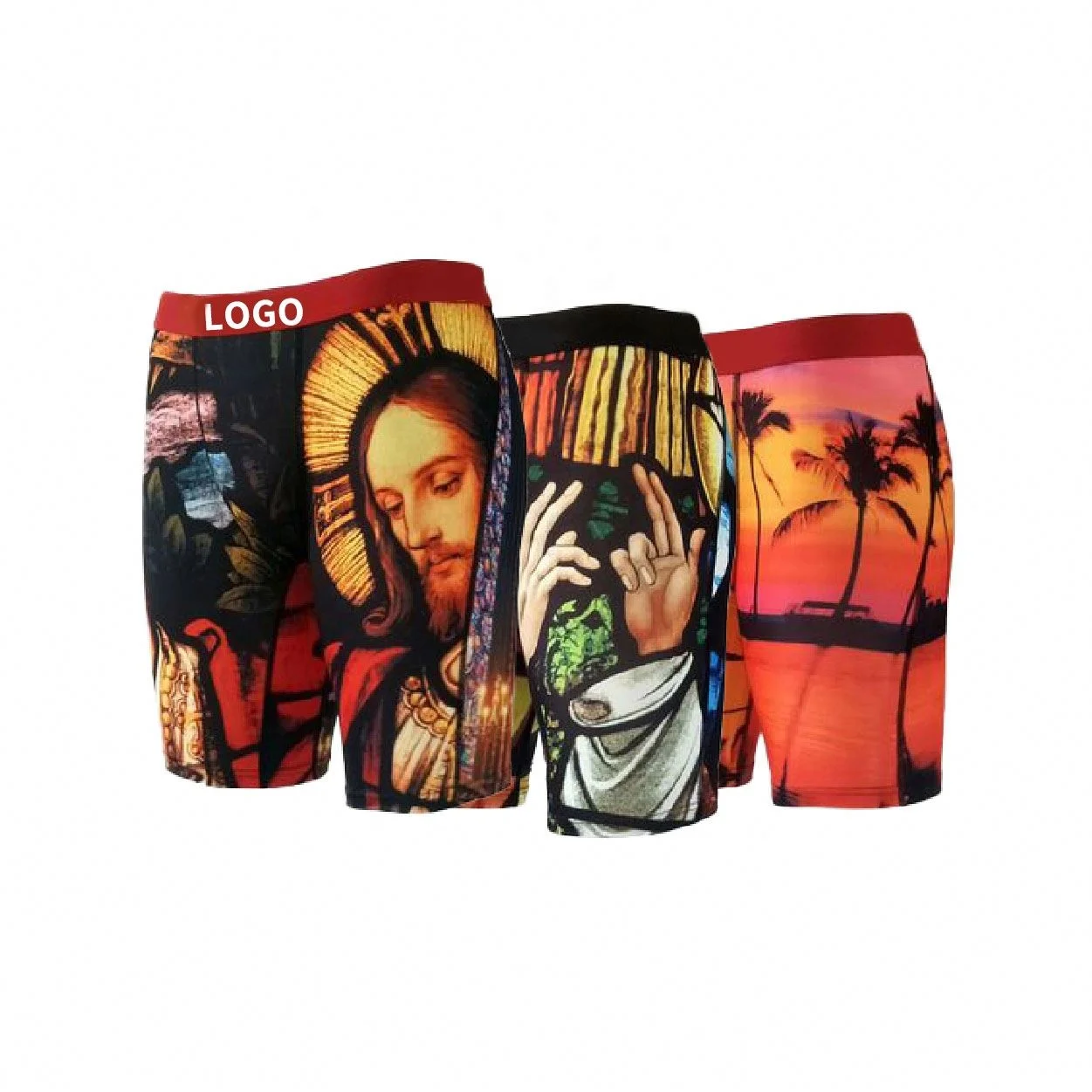 

2021 Design Men Free Size Custom Man Boxers Creative Logo Underwear Fitness Shorts, Customized logo