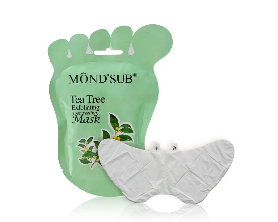 

MOND'SUB Tea Tree Feet Peeling Heel Dead Rough Skin Remover peel spa socks exfoliating Foot Mask