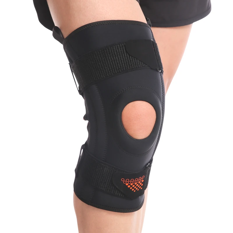 

Wholesale Custom Steel Spring adjustable Medical Knee support Brace, Black