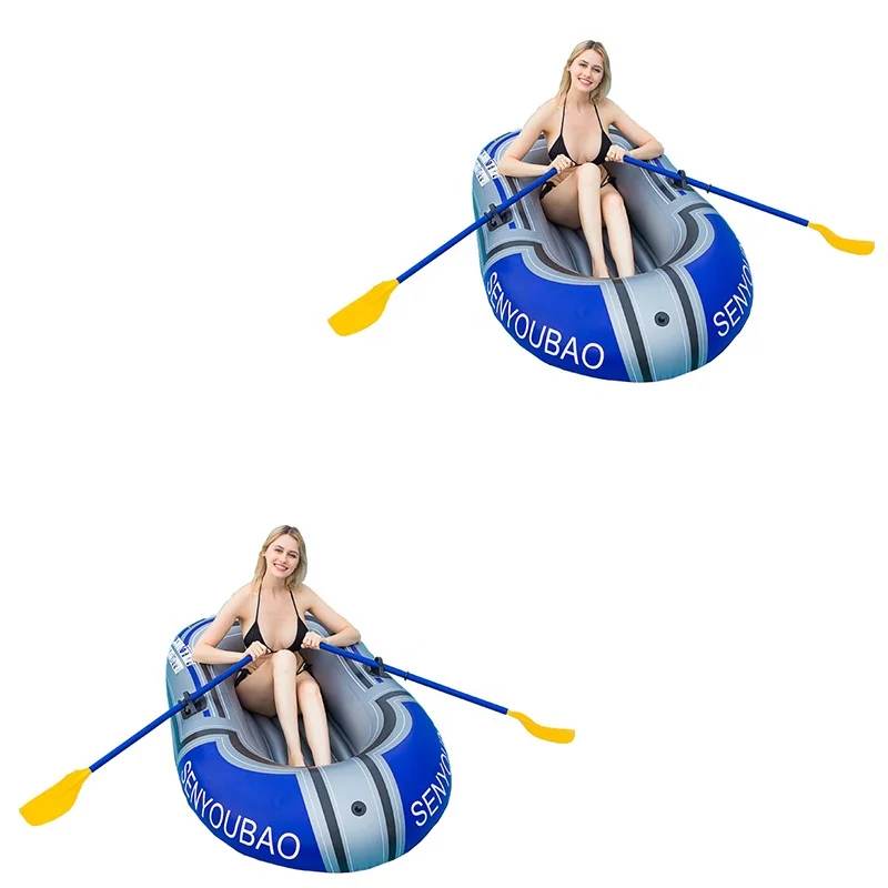 

Wholesale Kayak Inflatable PVC Kayak Inflatable Single Person Kayak Inflatable Boat Green PVC Rowing Air Boats Fishing Drifting, Custom color