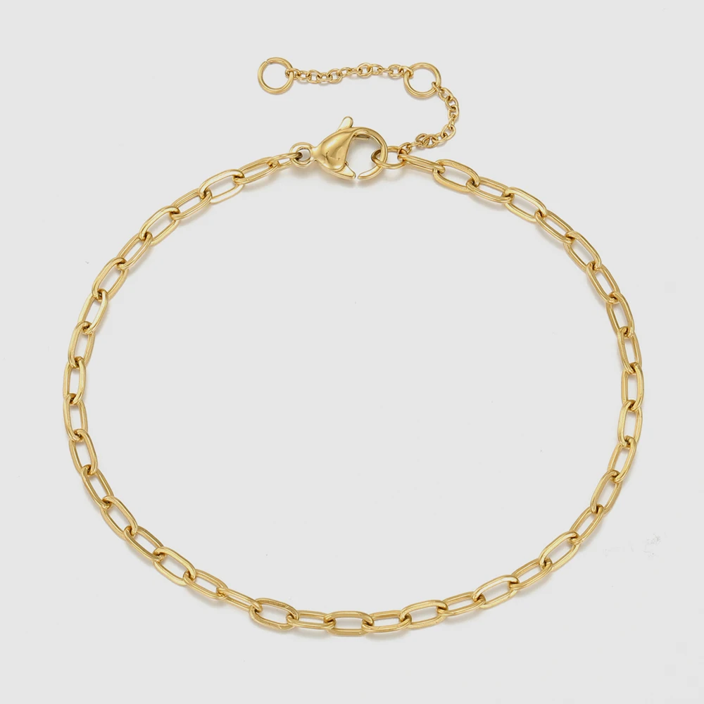 

eManco New European and American fashion gold plated women 316L titanium steel chain bracelet wholesale