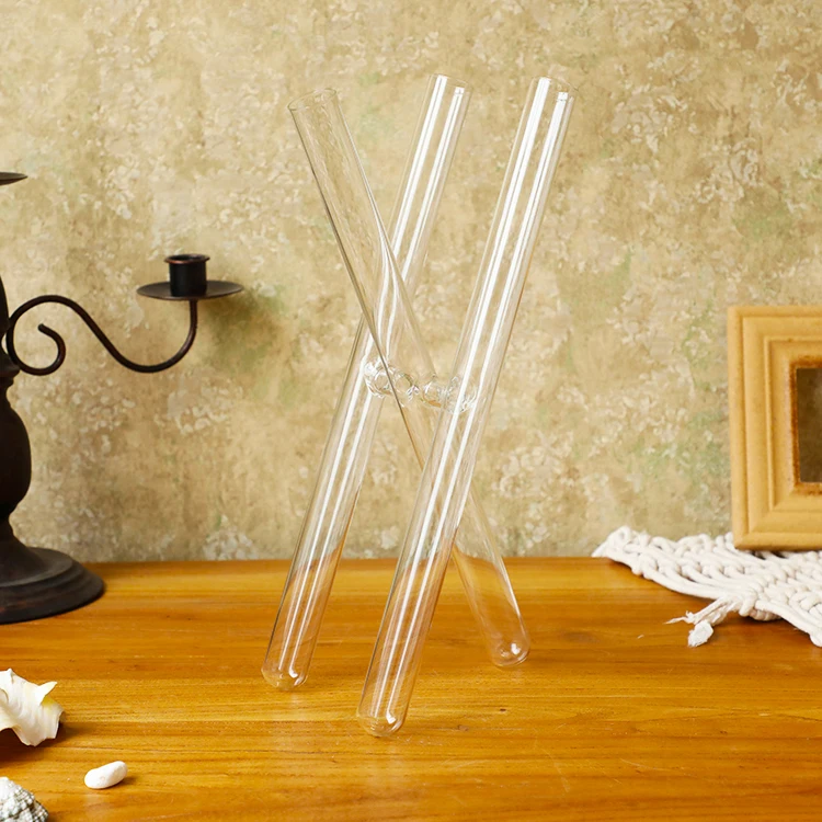 

Floral Test Tube Transparent Glass Vase Hydroponic Plant Flower Arrangement Vase, Picture