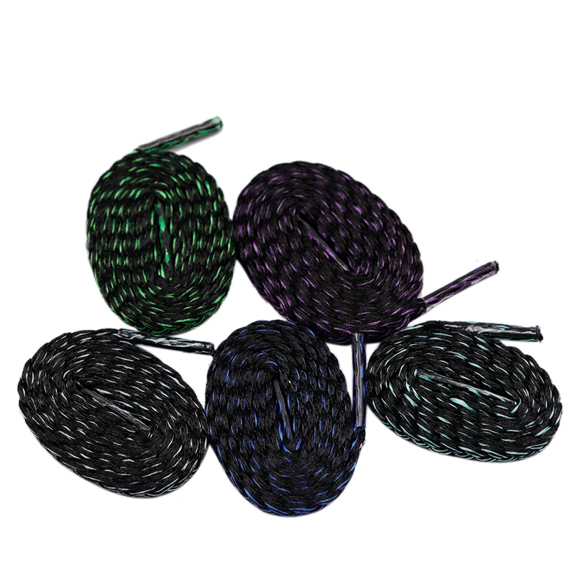

Coolstring Manufacturer New Arrive Support Custom Length And Logo Two Colors Flat High Quality Polyester Shoelaces, Support any panton color customized