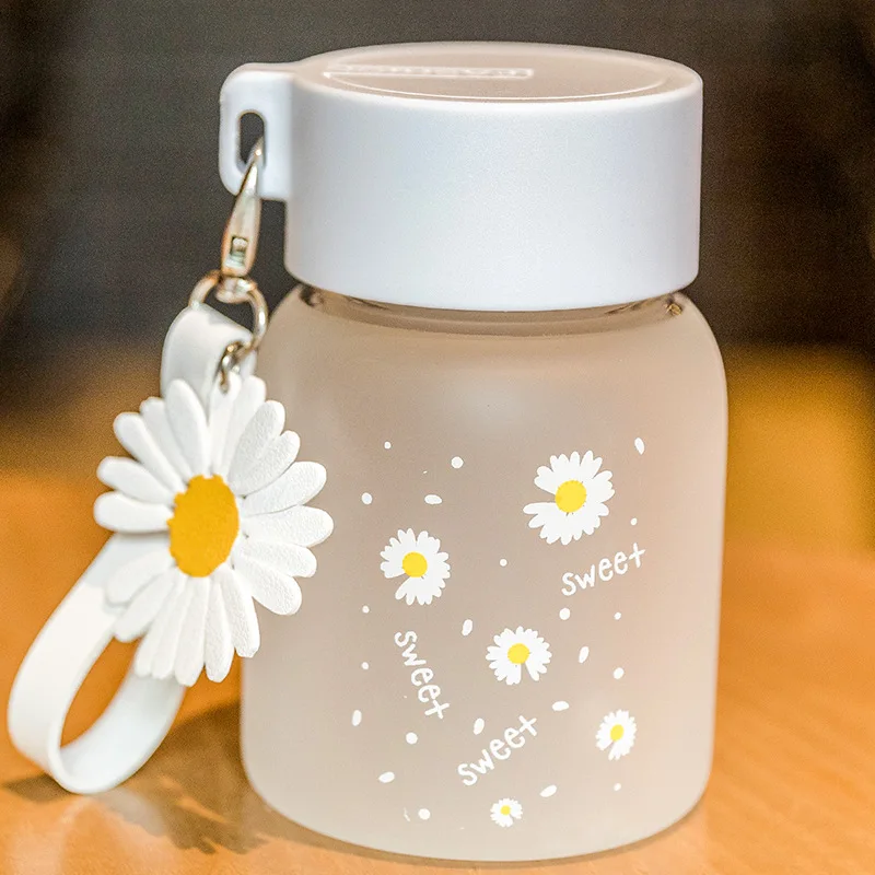 

350ml Travel Tea Cup Fancy Water Glass Bottle With Portable Rope