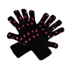 EN407 standard oven mitt fire resistant gloves operators use high temperature flame retardant cut resistant safety work gloves