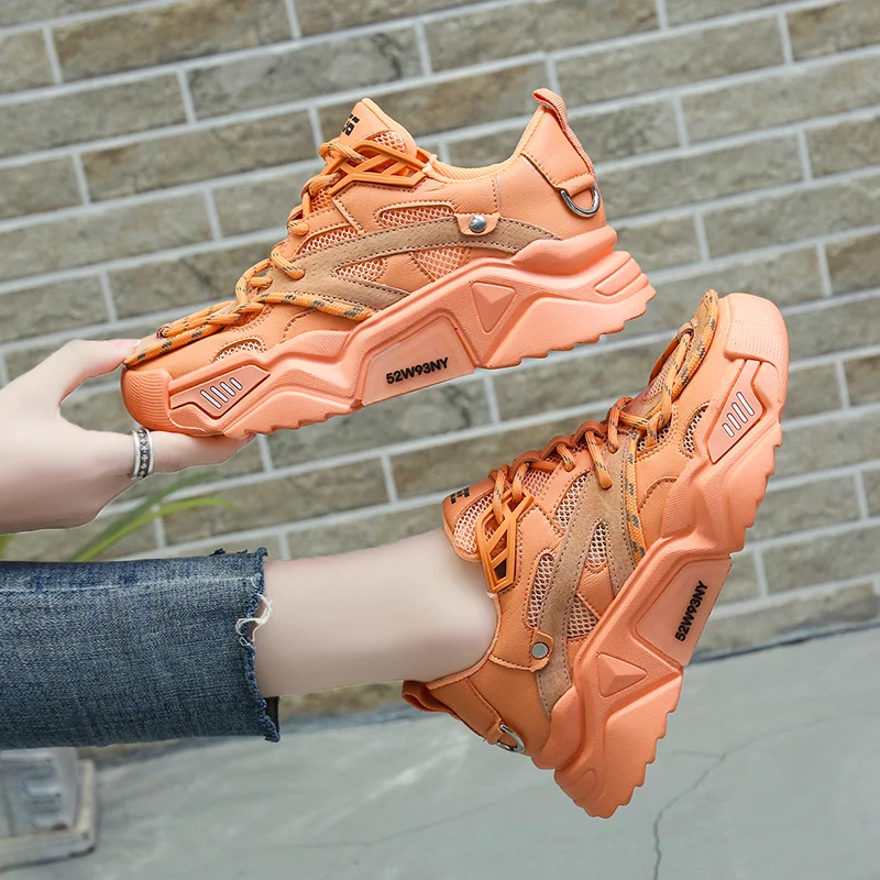

Fashion Platform Sneakers Autumn New Arrival Women Shoes Chunky Casual Sneakers Vulcanize Shoes Mixed Colors Tenis Feminino