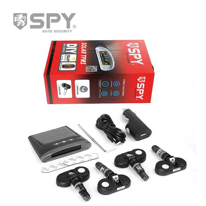 

In stock SPY V10 solar power TMPS tire pressure monitoring system with internal sensor