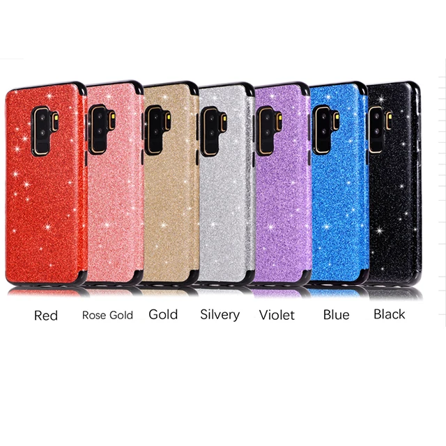 

Stock shell PU+TPU Shiny phone case for Samsung multi-model mobile phone case