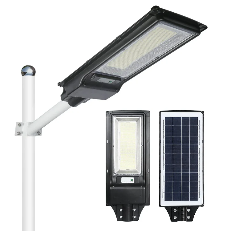 New product IP65 waterproof outdoor integrated motion sensor 100w 200w all in one solar led street light