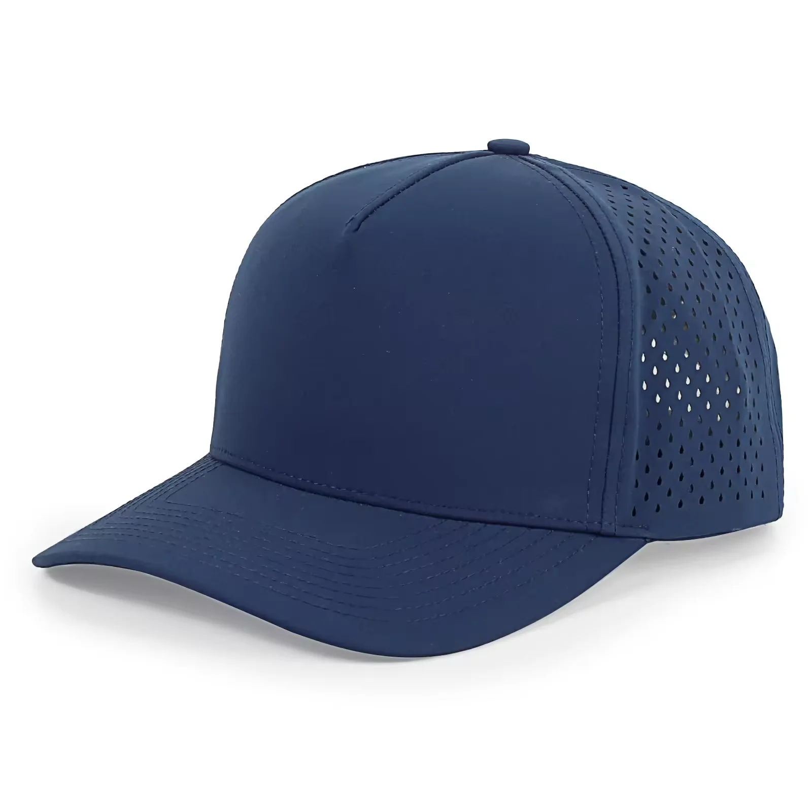Quick-Drying Waterproof Outdoor Laser Cut Hole Sun Sport Hat Men's Style Five-Panel Trucker Snapback Caps Support Customization