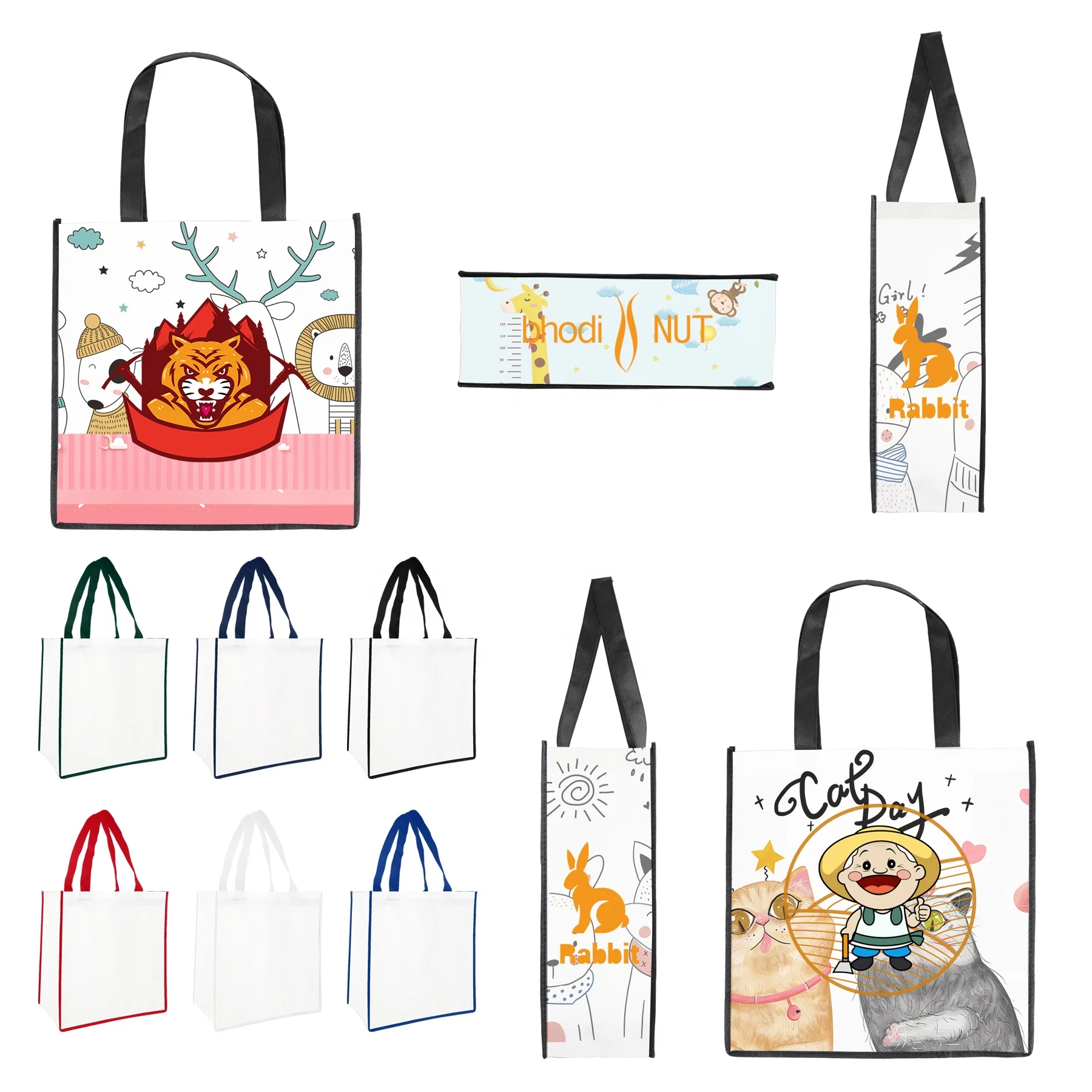 

Hot Sale Promotional Cheap Price Non-Woven Grocery Bag Matte Laminated Custom Shopping Tote