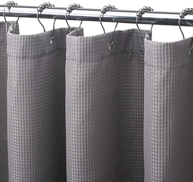 

Amazon Grey Waffle Weave Hotel Quality Bathroom 72x72 Inches 100%Polyester Shower Curtain, Heavy Duty Fabric Shower Curtain/, Customized color