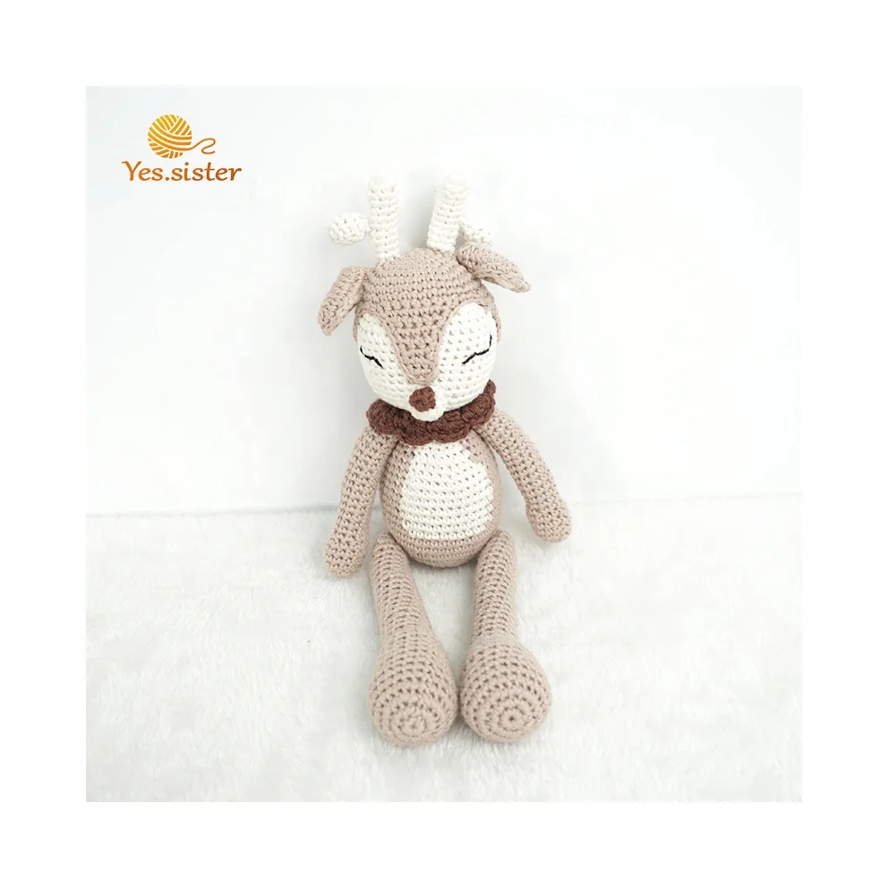 

Soft Eco Cotton Baby/Kids Handmade Crochet Deer Amigurumi Dolls