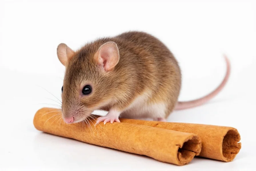 Natural mouse repellent comparison showing cinnamon, peppermint, and clove applications in home settings