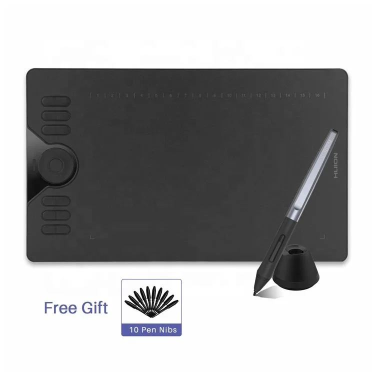 

Huion HS610 other consumer electronics graphic signature pad stylus pen drawing tablet, Black