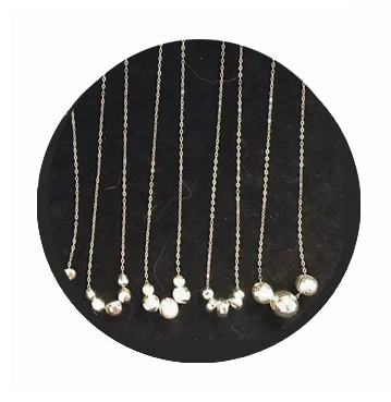 

100% Sterling Silver Bead clavicle chain 10 pieces for $ 68 and shipping for free