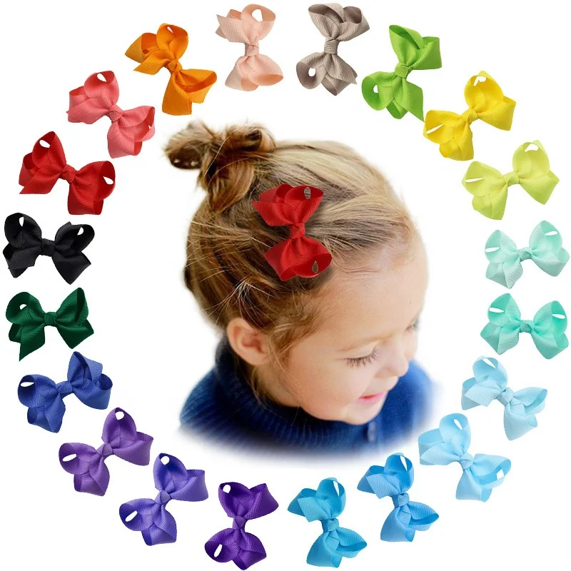 

MIO Cute Baby Hairpin Colorful 3 Inches Hair Accessories Sweet Bow Tie Clip For Kids Baby Girls