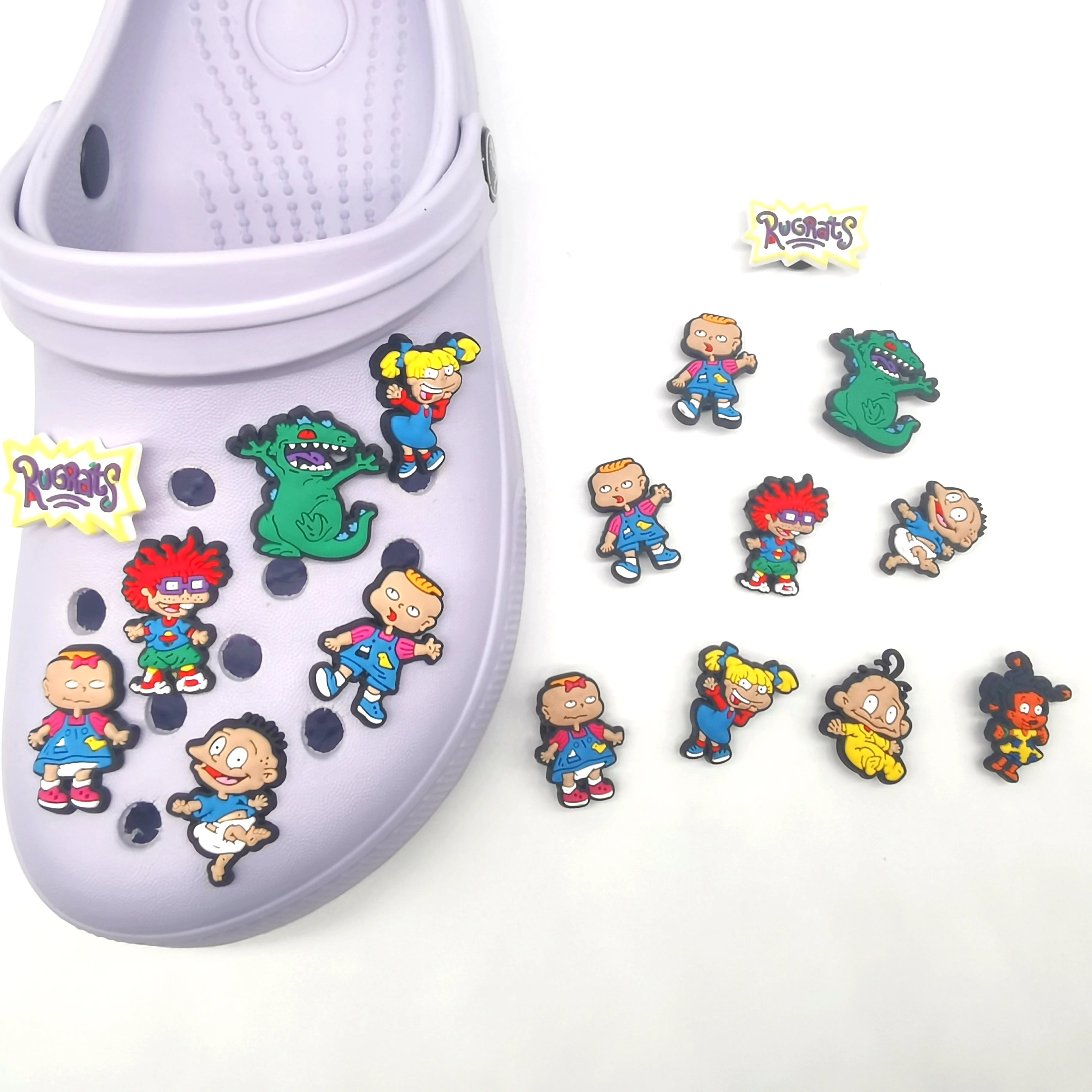 

Wholesale cartoon PVC clog charms Custom shoe charms for sandals charms and bracelet gifts for kids