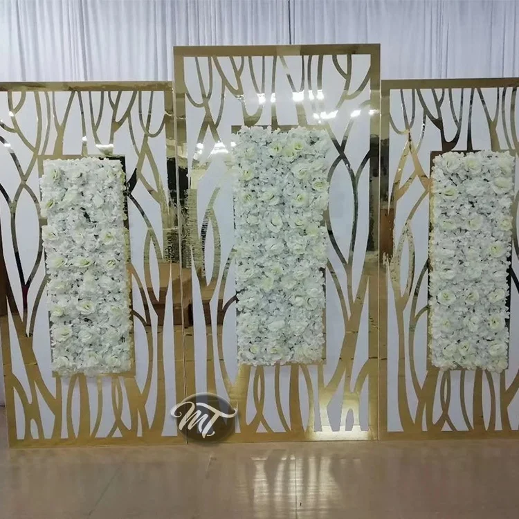 Indian Wedding Decorations Stage Backdrop With Artificial Flowers For