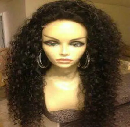 

Kinky curly 200% Density Lace Front Human Hair Wigs pre plucked brazilian Virgin Hair 360 lace frontal wig