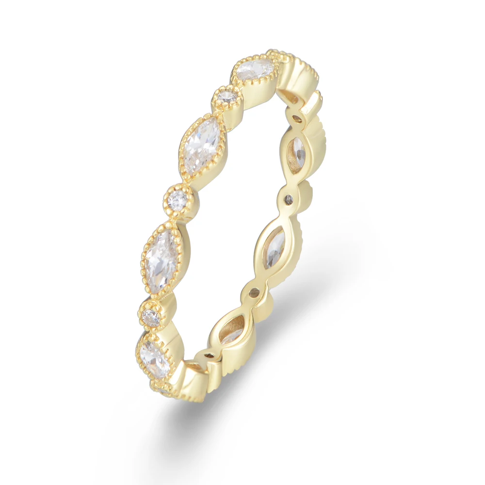 

Peishang fashion original woman couple Geometric Zircon Ring