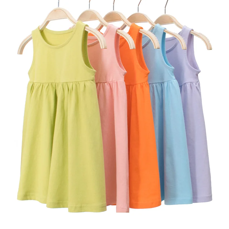 

Girls' dresses sleeveless vest suspenders