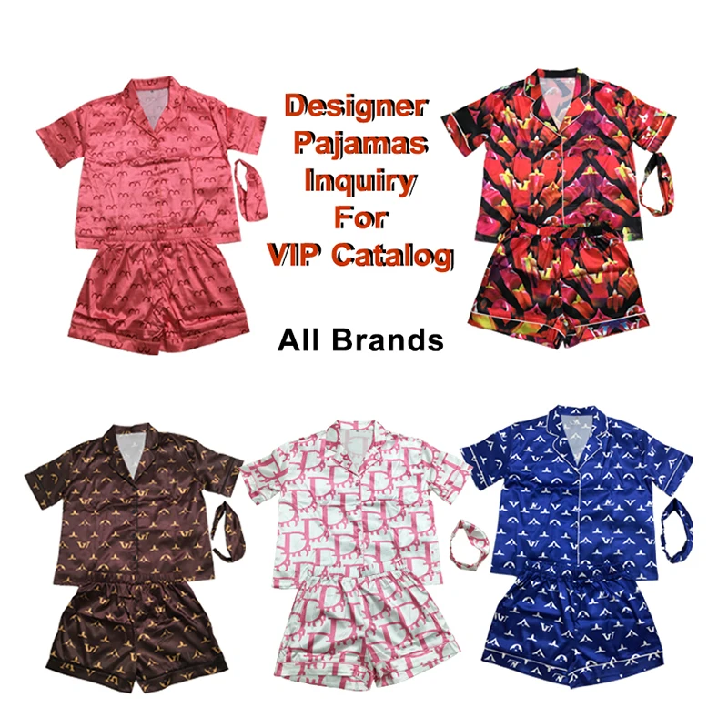

2021 ladies designer headbands silk pajamas sets lounge wear pyjamas women's sleepwear, Customized color