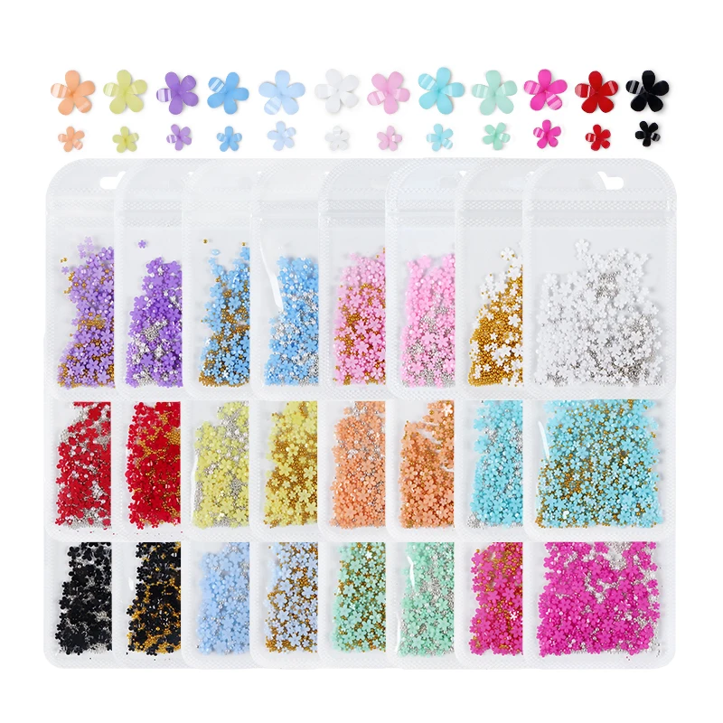 

5g/Bag 3D Pink Flower Nail Charms 2022 Trending Nail Art Decoration