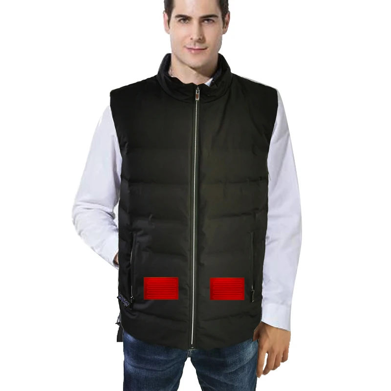 Waterproof Women Mens Outdoor Battery Rechargeable Far Infrared Heated Motorcycle Fleece Down Vest Jacket Clothes for Men