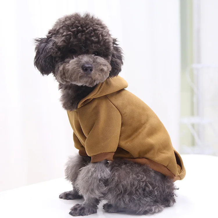 

Solid Color Autumn Winter Pocket Hooded Pet Winter Pet Dog Cat Sweater Clothes