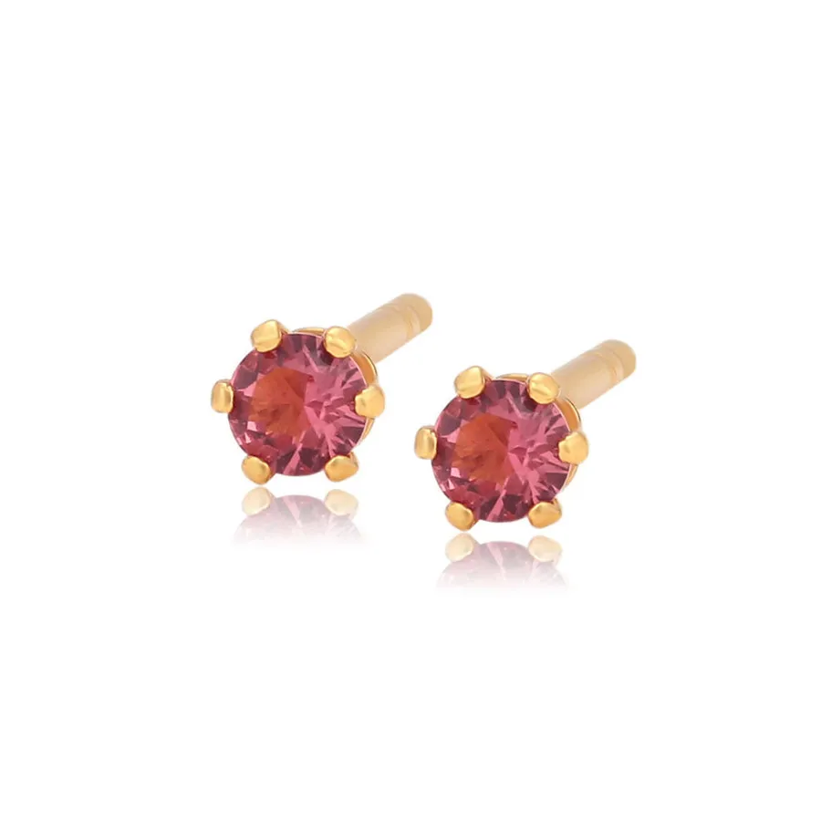 

A0697363 xuping jewelry Wholesale affordable simple and elegant small ruby 24K gold-plated women's earrings