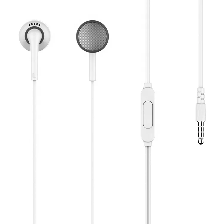 

Wholesale Wired Earphone Headphones Sport Stereo Earbuds Headset With Mic Microphone for Mobile Phone Smartphone, White