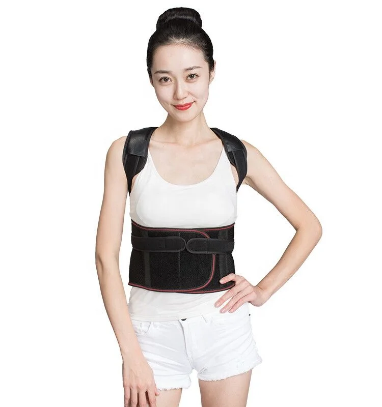 

Factory Direct Splint Support Full Back Shoulder Posture Corrector Band Brace with OEM, Black