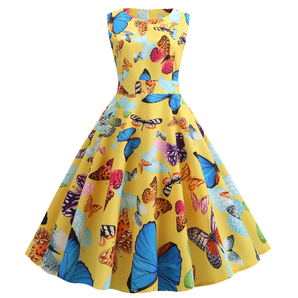 

R32023S 2021 wholesale ladies maxi printed sleeveless dresses for women's fashion boutique dresses, As pictures