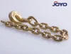 G80 golden galvanized one eye bending hook on one end tie down chain
