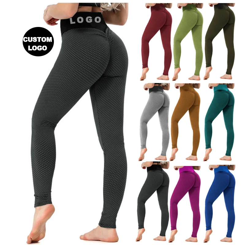 

Custom Seamless Fitness Gym Workout Harem Belt Elastic Butt Lift High Waist Leggings TikTok Yoga Pants, Customized colors