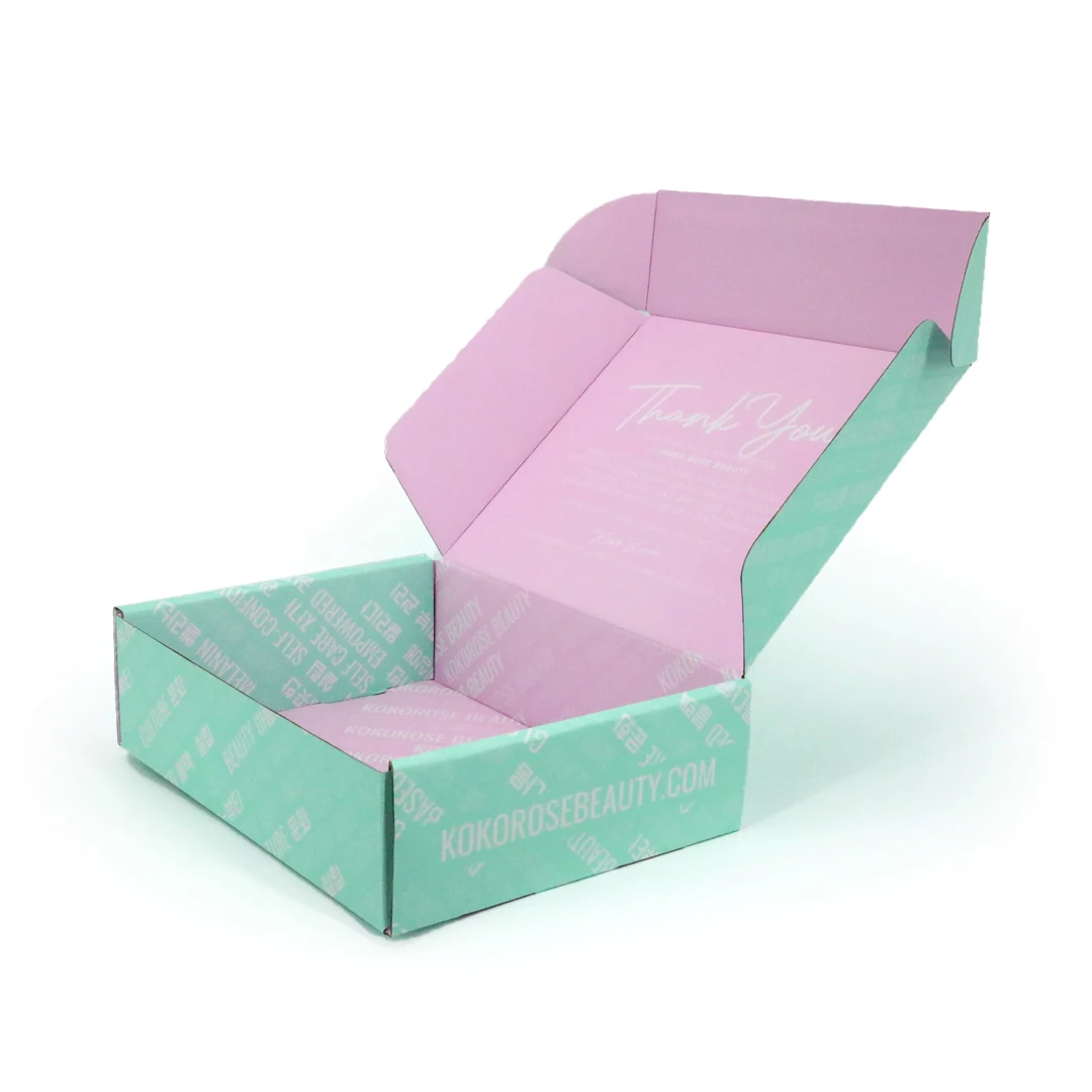 

Top Selling Custom Cosmetic Packaging Custom Corrugated Mailer Box Pink Shipping Boxes Custom Logo Shipping Mailer Box