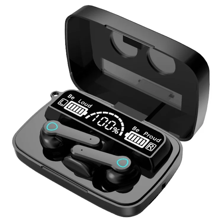 

3500mah M19 TWS BT 5.1 Wireless Headphone Mini Earbuds M19 Earphone With LED Flashlight Mirror Function