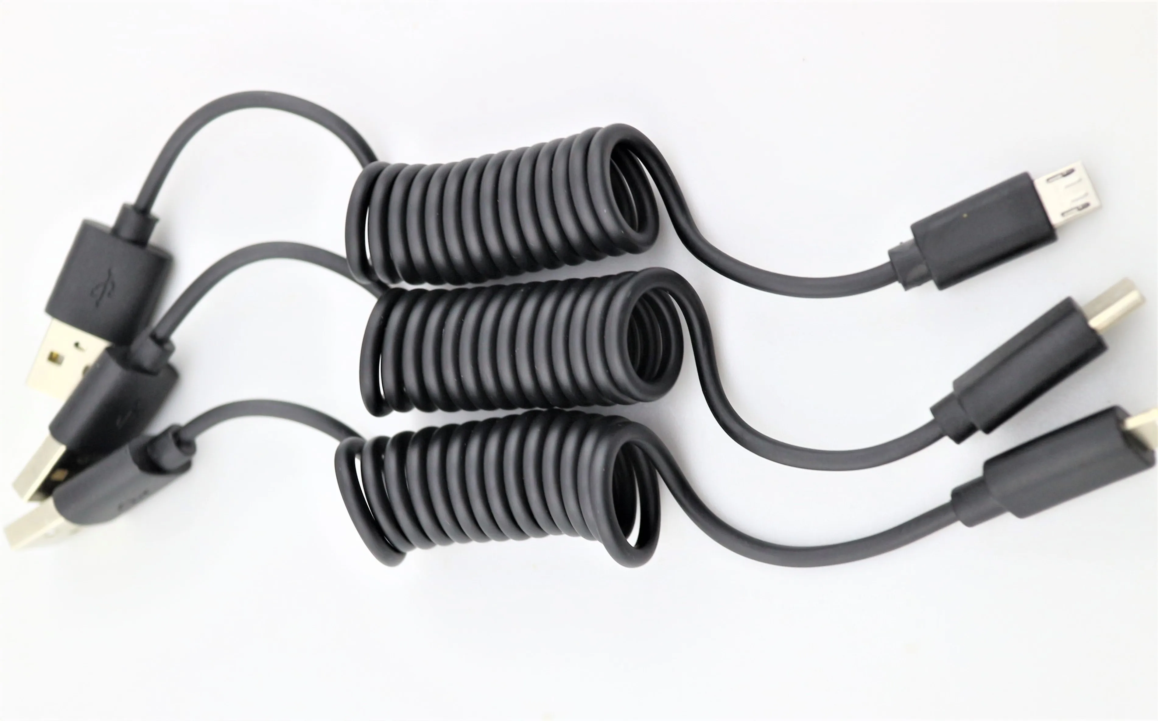 USB spring charging cable TYPE-C MICRO USB C 3.1 PD 3A 15V Charging Extension Cable Magnetic Surface 3/4/5/6 Connector male to - ANKUX.COM