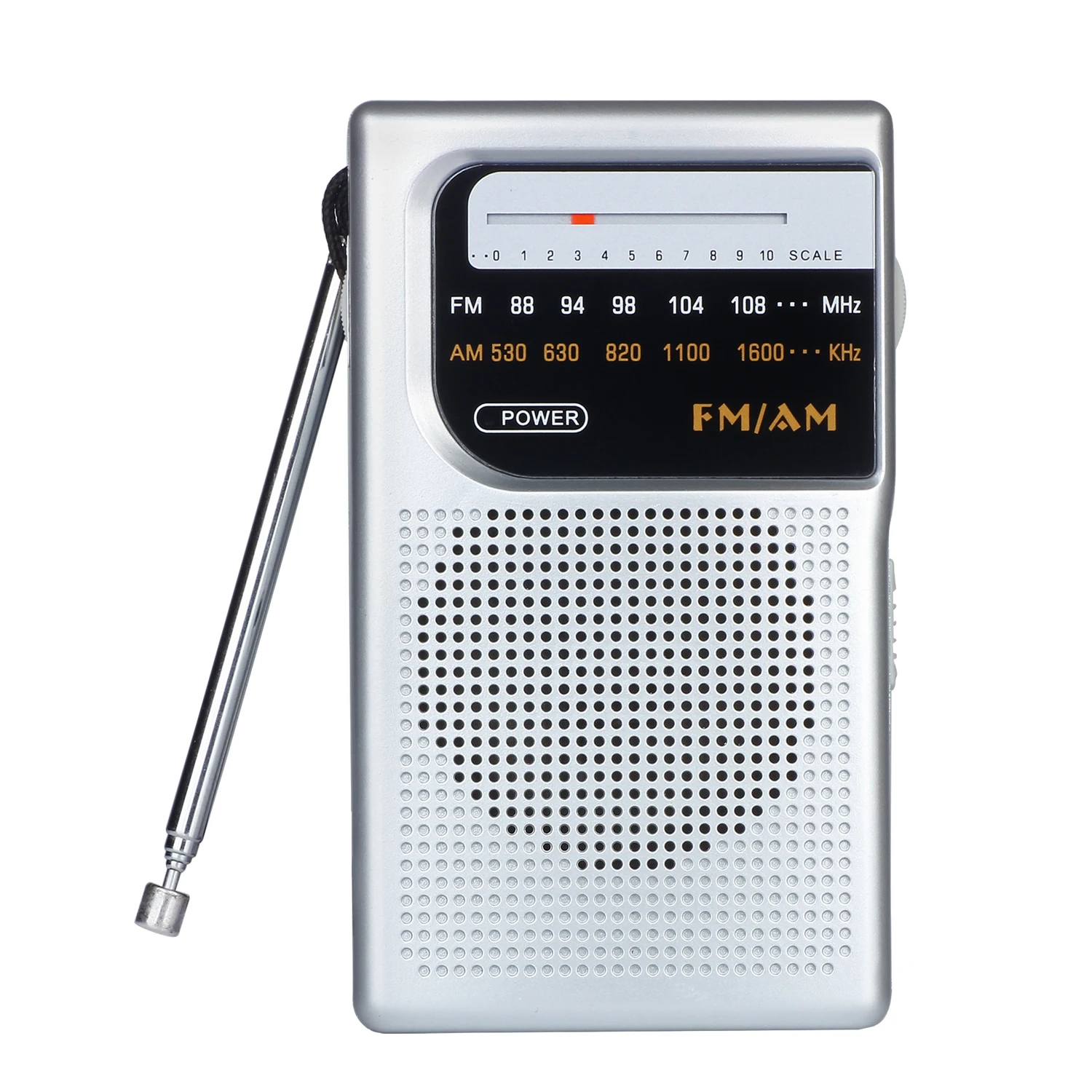 

Factory Portable cheap fm am pocket radio with earphone jack, Black/silver