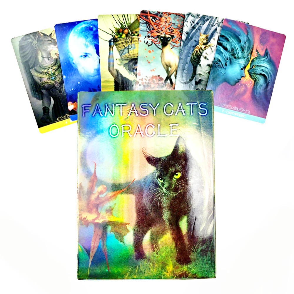 

Fantasy Cats Tarot Card Board Game Toys Oracle Rider Waite Party Divination Prophet Prophecy Card Poker Board Gift Checkerboard