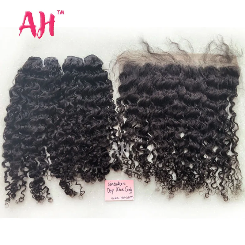 

Hot Sale Human Hair Curly Extensions Grade 12A Virgin Raw Cambodian Hair Vendor Weave Bundles Natural Color Can Be Dyed